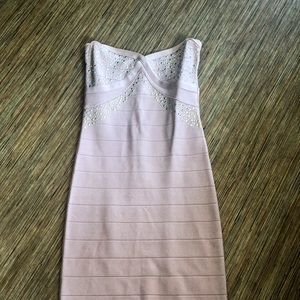 Light Pink Bebe Bodycon dress